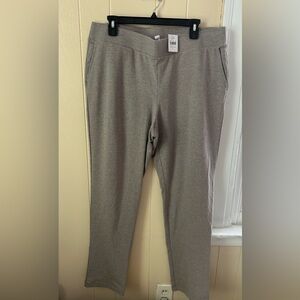 J Jill light brown slim leg casual pants women size L elastic waist